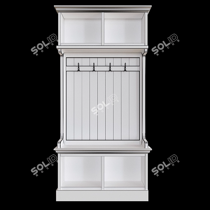 Russian-made Wide Wardrobe Module 3D model image 3