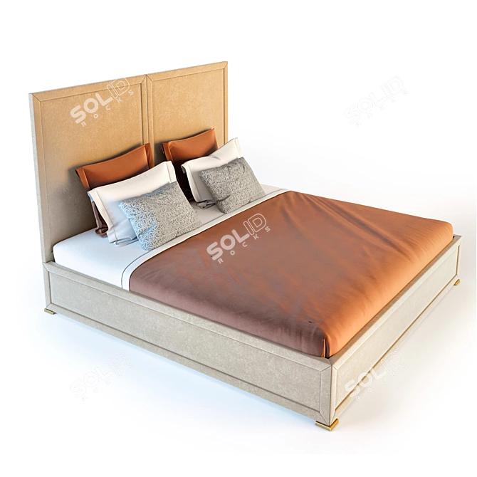 Noma Bed: Stylish and Comfortable 3D model image 2