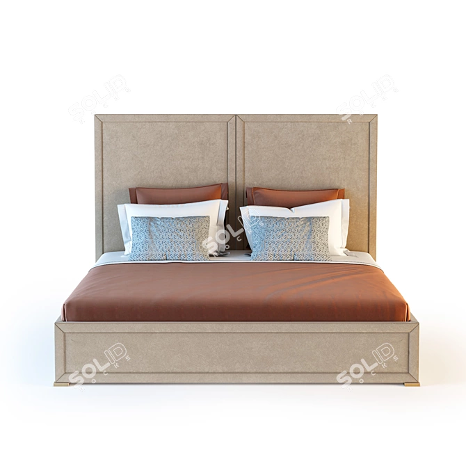 Noma Bed: Stylish and Comfortable 3D model image 3