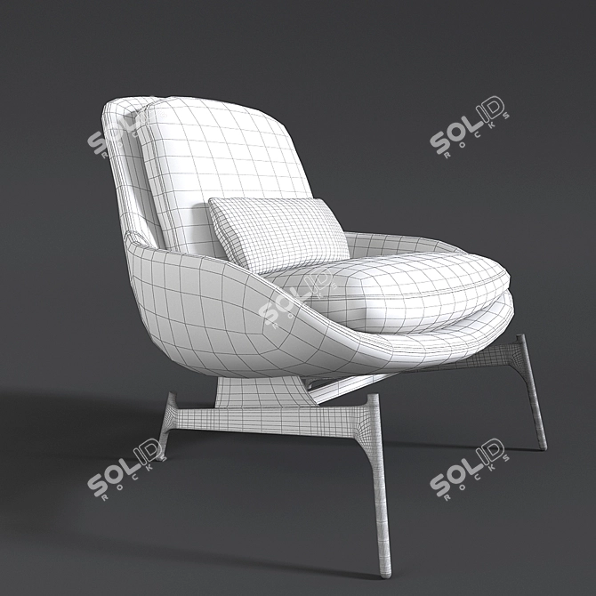 Modern Field Lounge Chair 3D model image 3