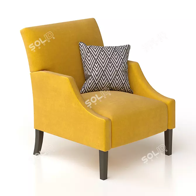 Lipa: Sleek and Stylish Armchair 3D model image 1