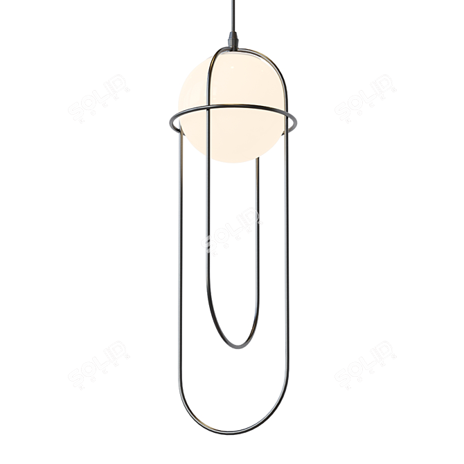 Sleek Pendant Lamp: Lampatron ASCENT 3D model image 1