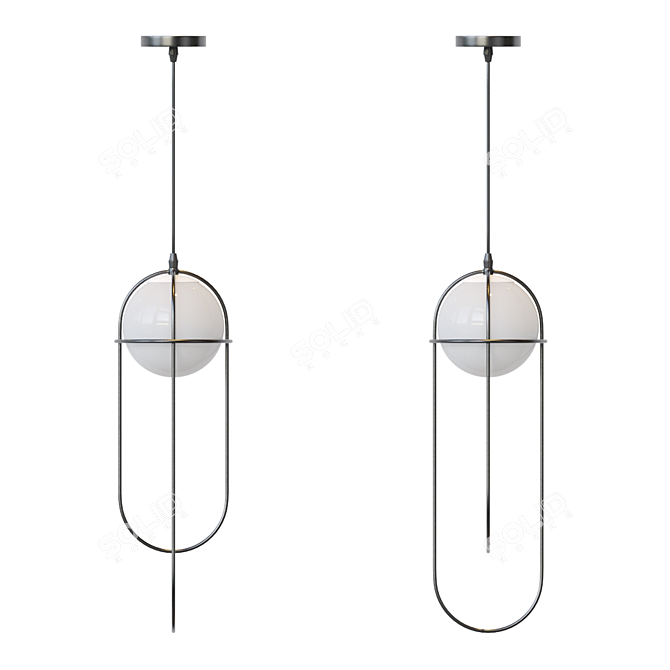 Sleek Pendant Lamp: Lampatron ASCENT 3D model image 2