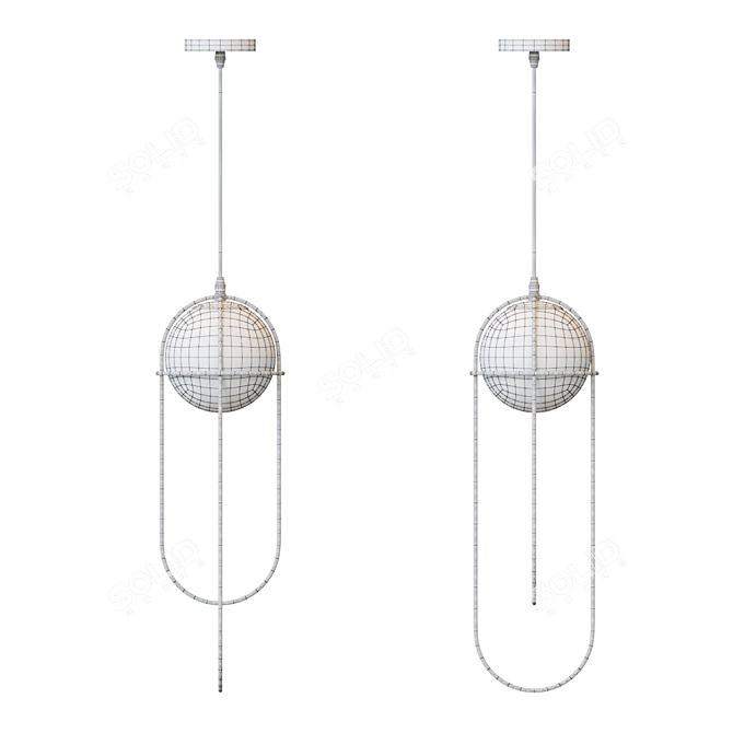 Sleek Pendant Lamp: Lampatron ASCENT 3D model image 3