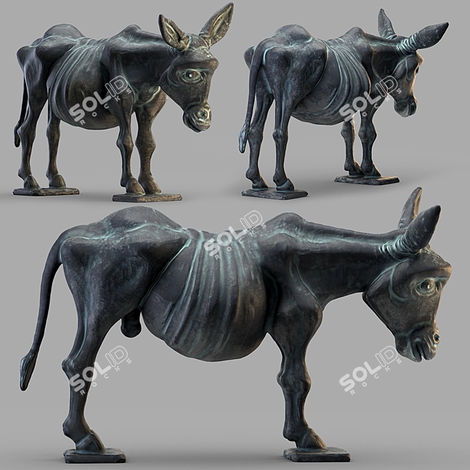 Pavel Quoytcheff Donkey Sculpture 3D model image 1