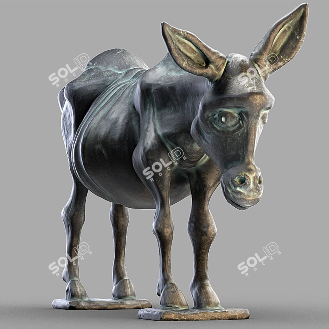 Pavel Quoytcheff Donkey Sculpture 3D model image 2