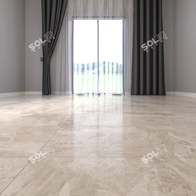 Luxury Marble Floor Tiles 3D model image 2