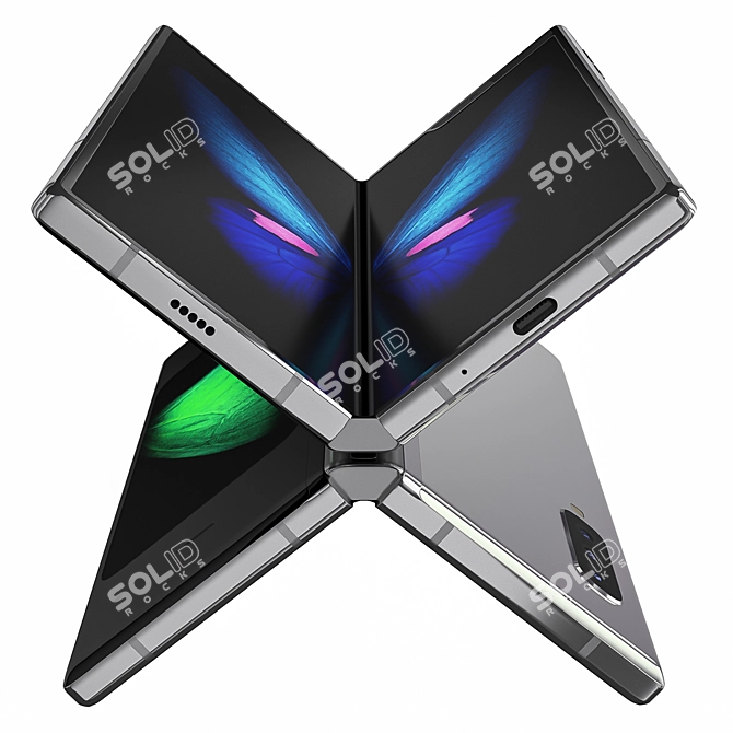 Samsung Galaxy Fold: Folding Smartphone with Stunning Material Finishes 3D model image 2