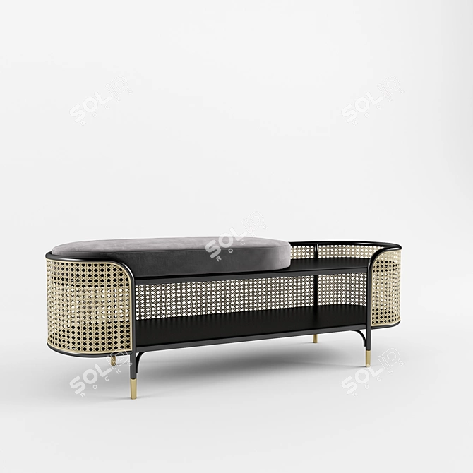 Elegant Vienna Bench | 440x1360x430mm 3D model image 2