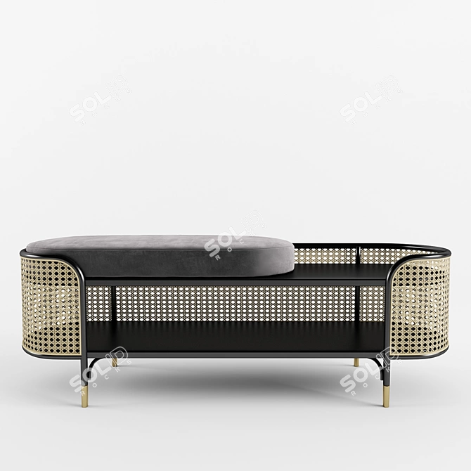 Elegant Vienna Bench | 440x1360x430mm 3D model image 3