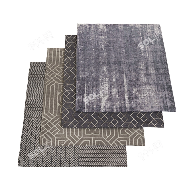 Title: Magic Home 3-Piece Rugs Collection 3D model image 1