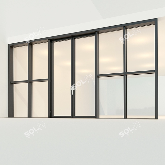 Panoramic Glazing: Modern and Versatile Design 3D model image 2