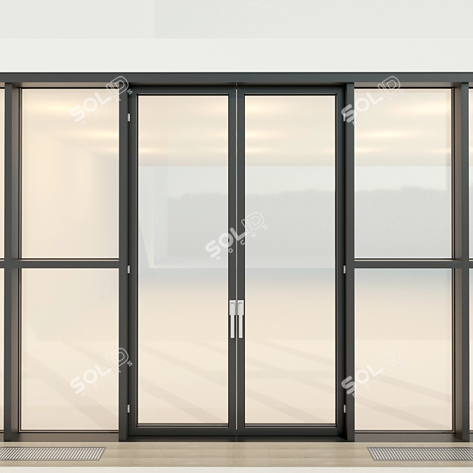 Panoramic Glazing: Modern and Versatile Design 3D model image 3