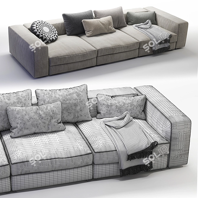 Stylish Lema SNAP Sofa 3D model image 2