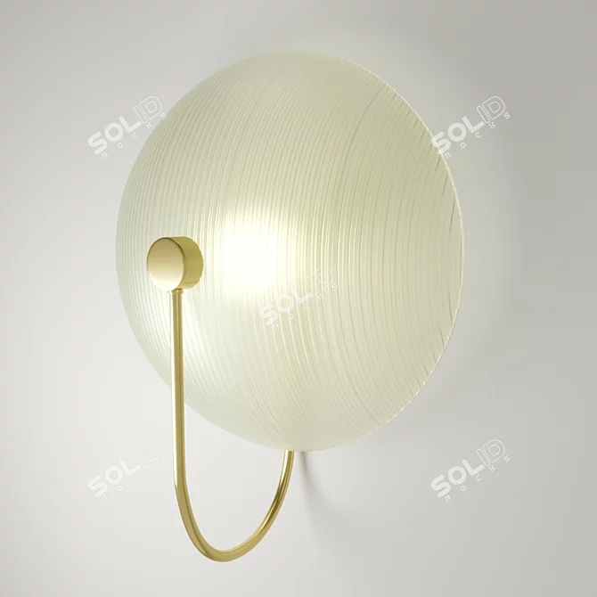Emmen 44.386 Gold Metal Art Deco Pendant 3D model image 1