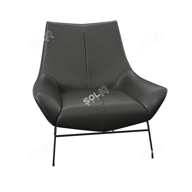 Elegant Cana Lounge Chair 3D model image 2