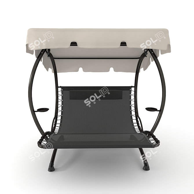 Wave Garden Swing: Relax in Style 3D model image 2