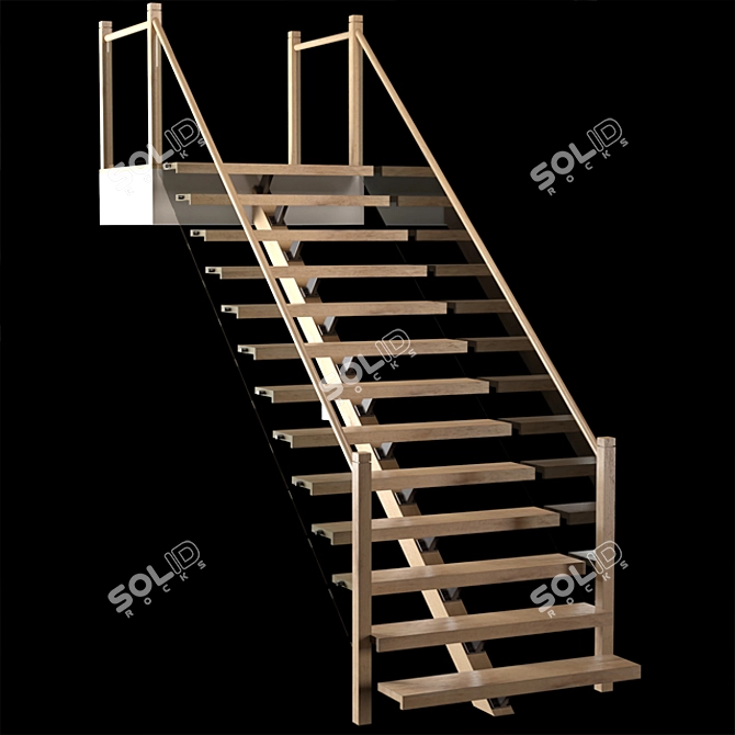 Modern Staircase Design 3D model image 1