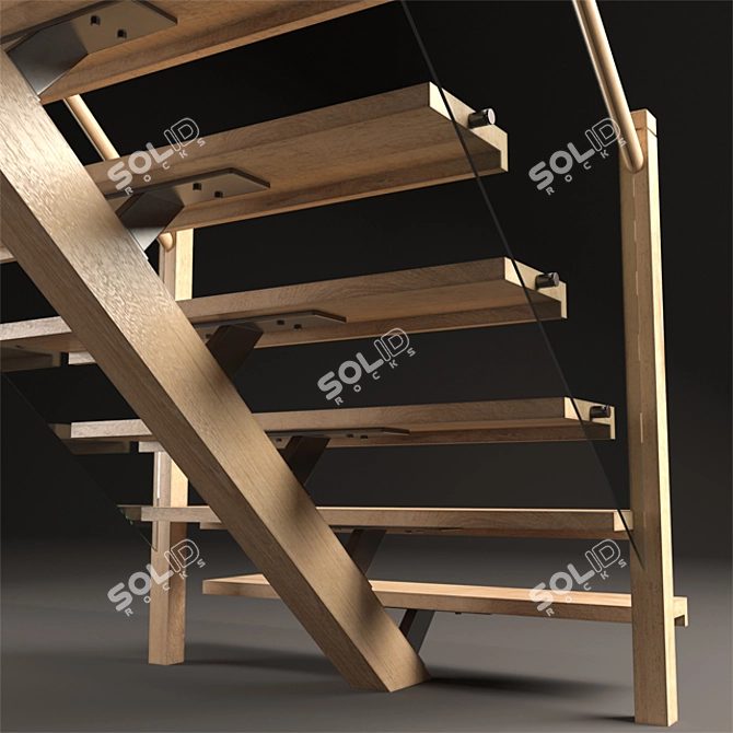 Modern Staircase Design 3D model image 2