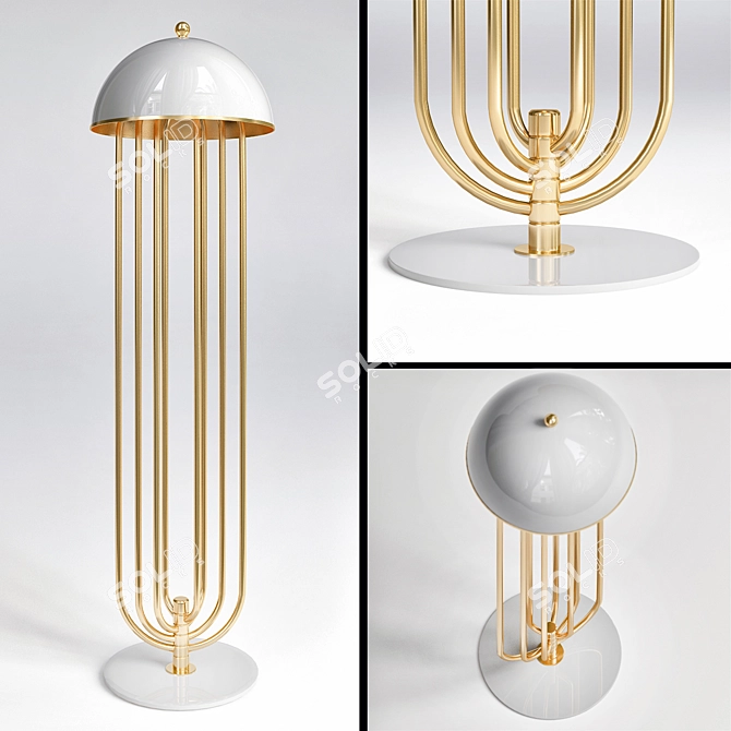 Elegant Turner Floor Lamp - 2013 Vintage Design 3D model image 1