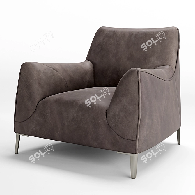 Elegant and Comfortable Natuzzi Dolly Armchair 3D model image 1