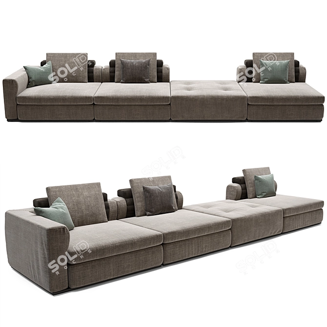 Sophisticated elegance, Albert Sofa 3D model image 1