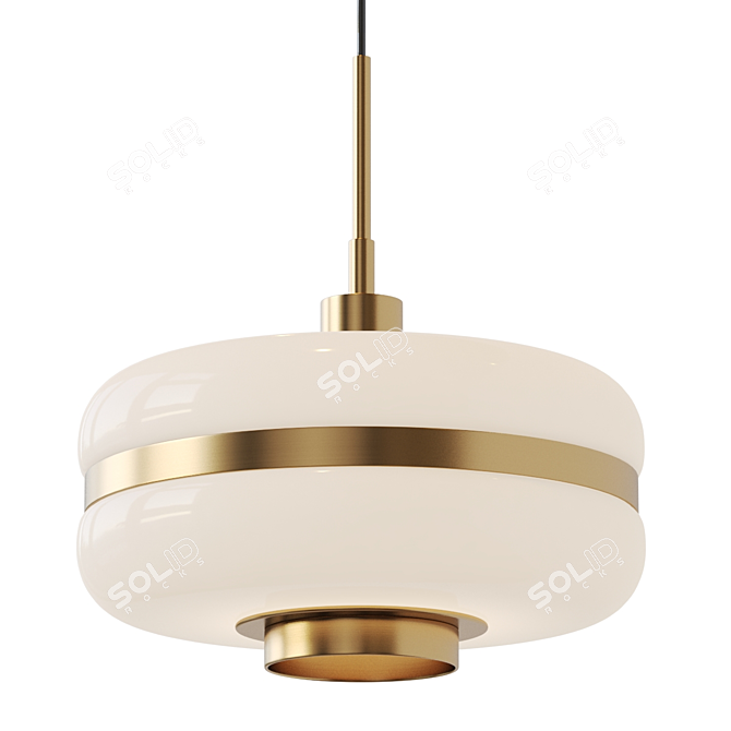 Sleek Glass Pendant Lamp, Lampatron CLAS 3D model image 2