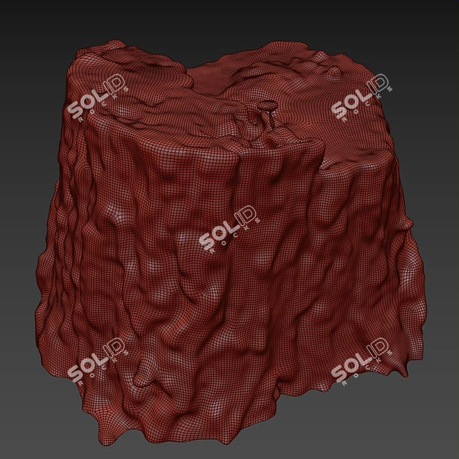 Title: Realistic Forest Stump Sculpture 3D model image 3