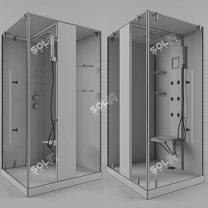 Wasserfalle W-626: Luxurious Shower Cabin 3D model image 3