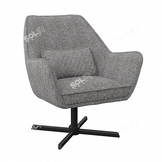 Elegant Swivel Armchair 3D model image 1