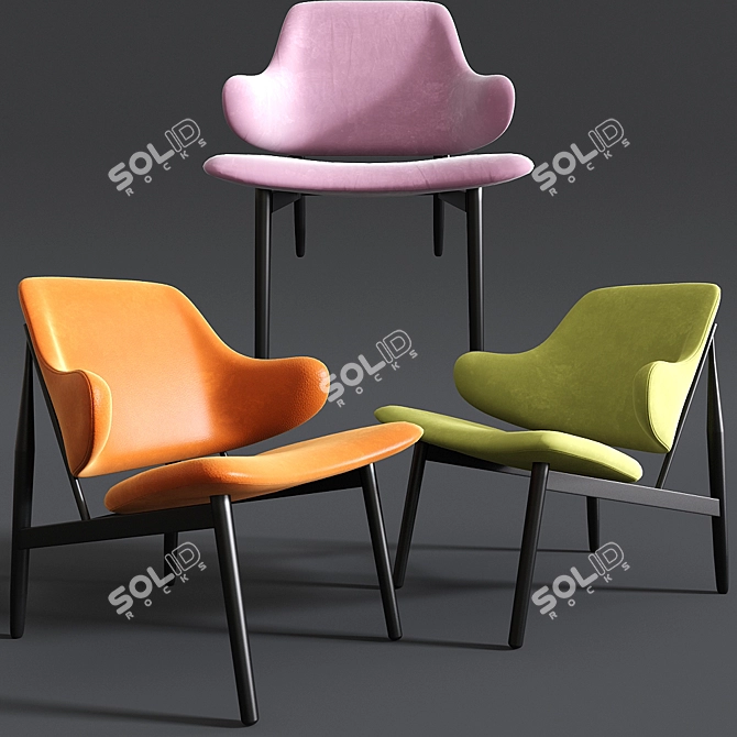 Sleek Larsen Lounge Chair 3D model image 1