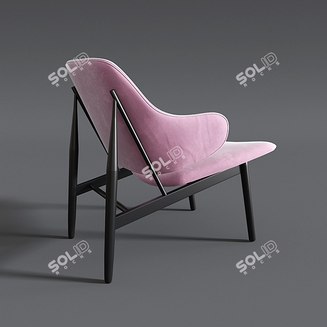 Sleek Larsen Lounge Chair 3D model image 2