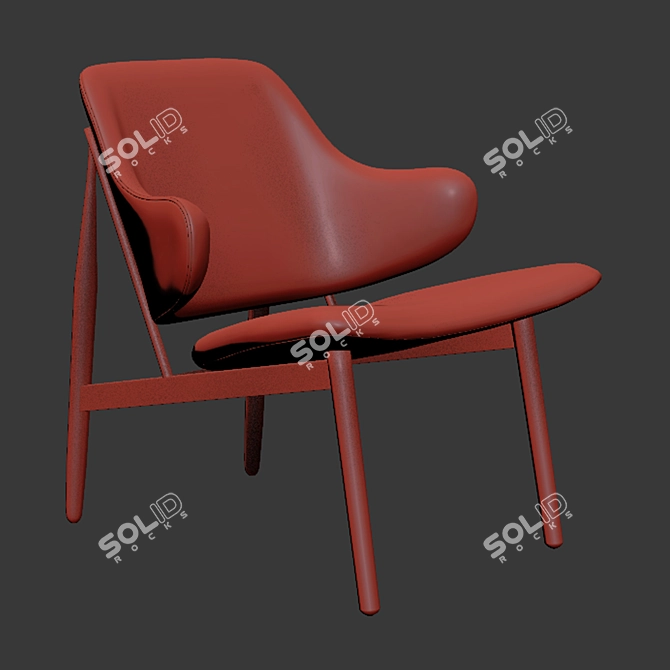 Sleek Larsen Lounge Chair 3D model image 3