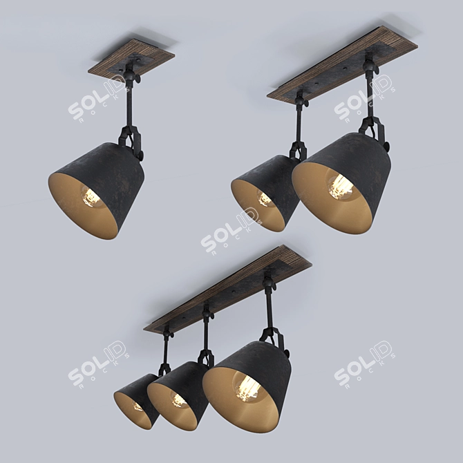 Lamplandia Barrel Spotlight with Various Length Options 3D model image 2