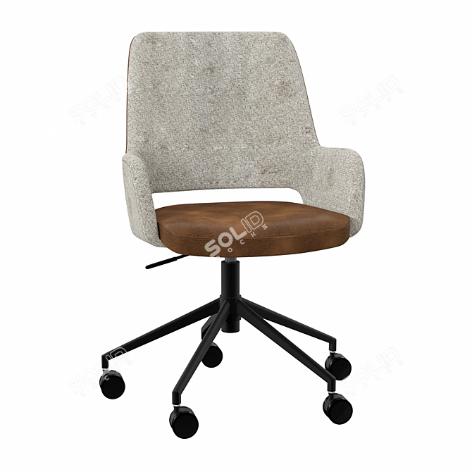 ErgoComfort Task Chair 3D model image 2