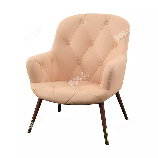 Elegant Comfort: Genola Armchair 3D model image 1