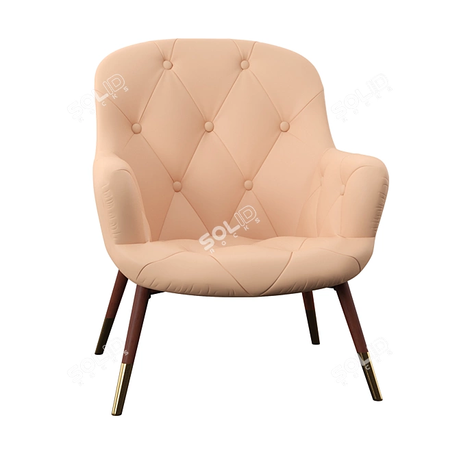 Elegant Comfort: Genola Armchair 3D model image 2