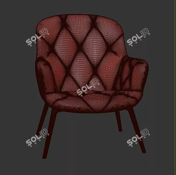 Elegant Comfort: Genola Armchair 3D model image 3