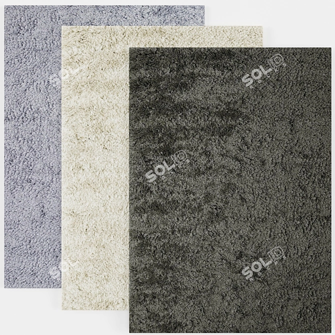 Rya Set: Handcrafted Luxury Rug 3D model image 1