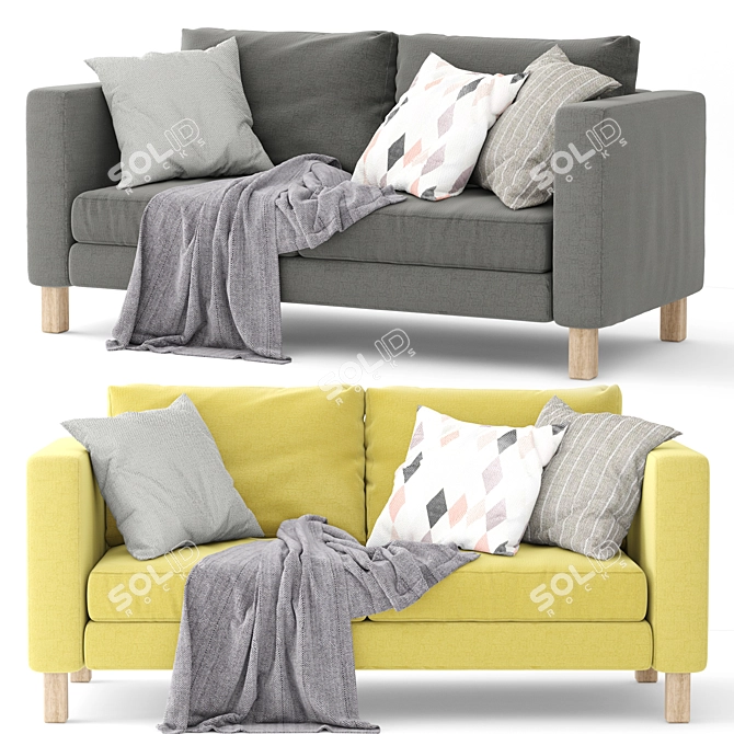 Modern Karlstad Sofa: Stylish & Comfortable 3D model image 1