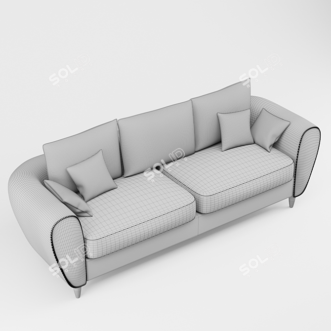 ComfortMax Sofa: Wide, Cozy, Stylish 3D model image 3