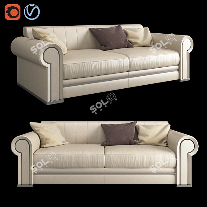 Italian Made QUINCY Sofa 3D model image 1