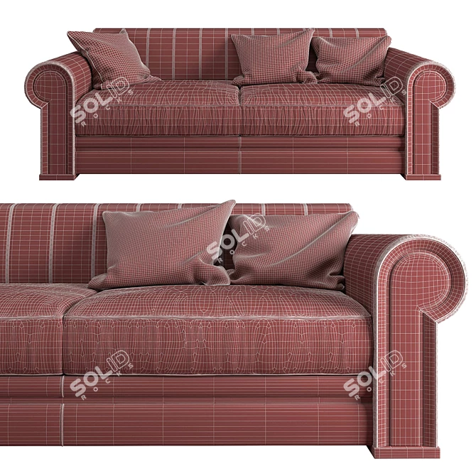 Italian Made QUINCY Sofa 3D model image 2