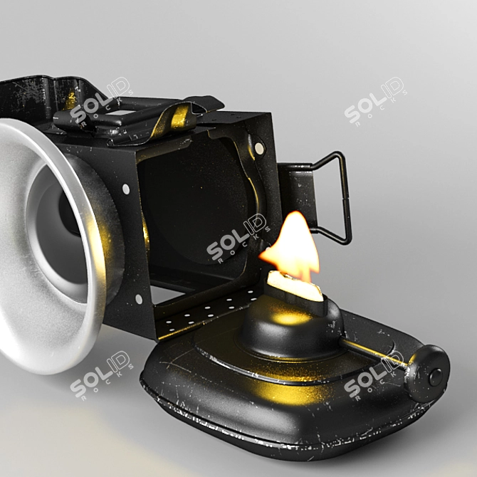 Retro Bike Lantern 3D model image 2