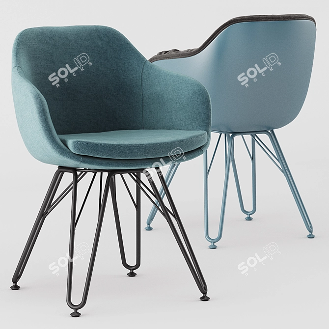 Elegant Lap Chairs: Lap 4051, Lap 4052 3D model image 2