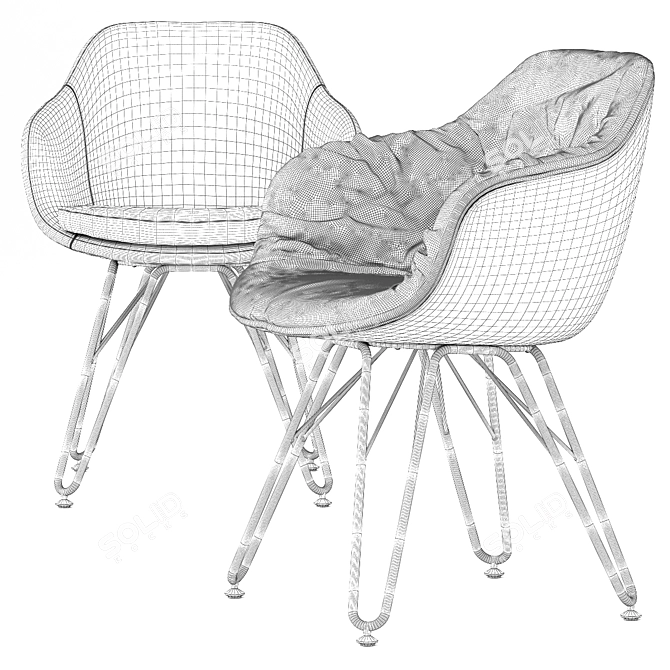 Elegant Lap Chairs: Lap 4051, Lap 4052 3D model image 6