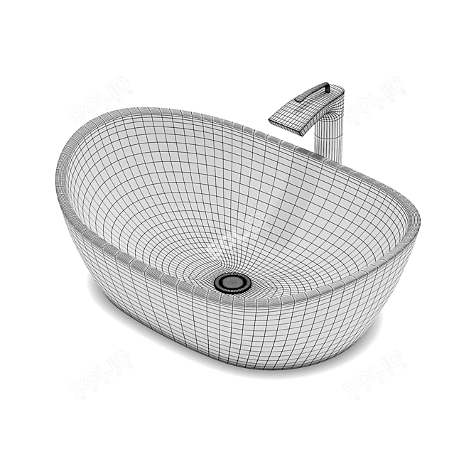 Elegance in Stone: VIVA LUSSO Sinks 3D model image 1