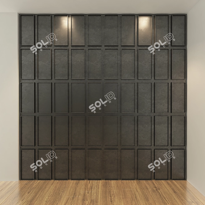 Elegant Wall Panel for Interior 3D model image 1