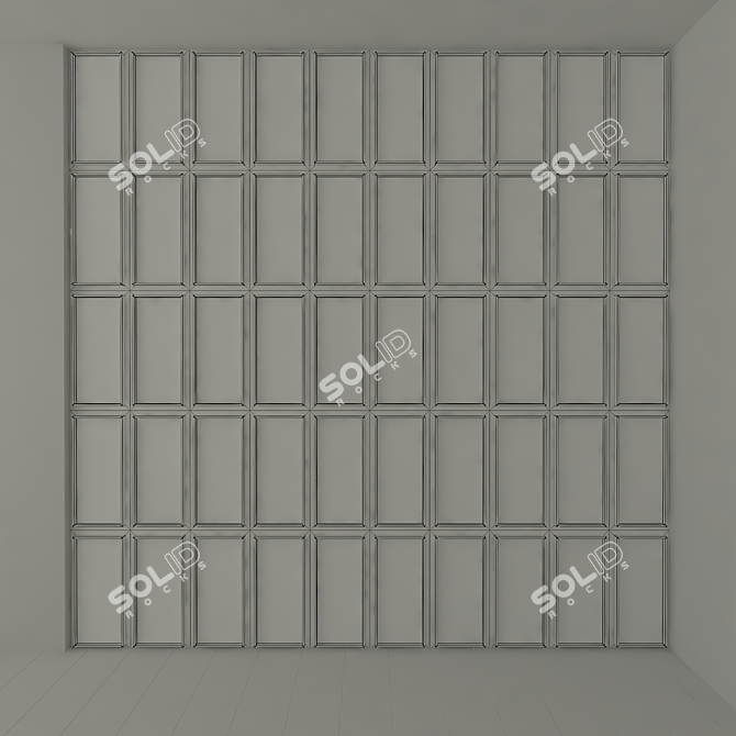 Elegant Wall Panel for Interior 3D model image 3