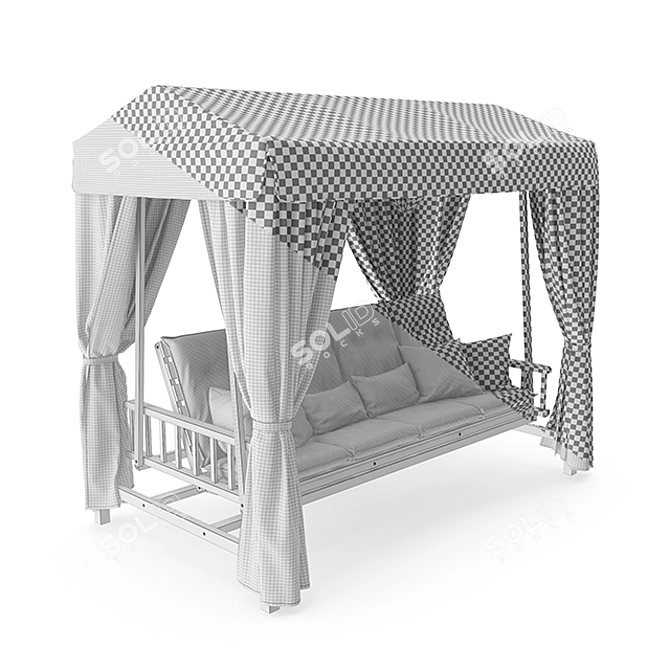 Heavenly Garden Hammock: Ultimate Relaxation 3D model image 3